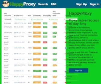 Happy-Proxy.com(HappyProxy ^^ World of proxy servers) Screenshot