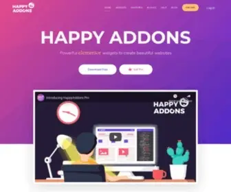 Happyaddons.com(Best Elementor Addons for WordPress) Screenshot