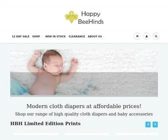 Happybeehinds.com(Modern cloth diapers at affordable prices) Screenshot