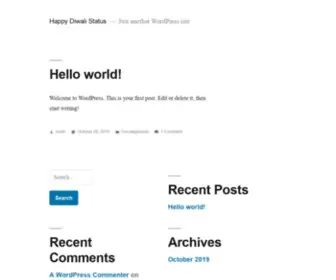 Happydiwalistatus.in(Just another WordPress site) Screenshot