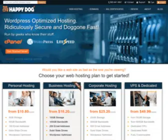 Happydogdesign.com(Happy Dog Web Hosting) Screenshot