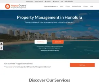 Happydoorspropertymanagement.com(HappyDoors Property Management in Honolulu) Screenshot