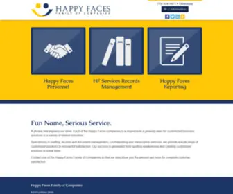 Happyfaces.net(Happy Faces Family of Companies) Screenshot