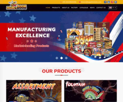 Happyfireworks.com(Liuyang Happy Fireworks Export Factory) Screenshot