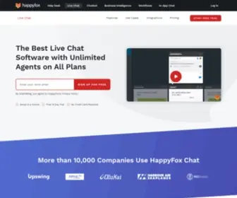 Happyfoxchat.com(Live chat software that brings your apps to every chat) Screenshot