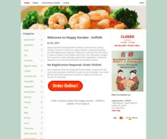 Happygardensuffolk.com(Order Chinese online from Happy Garden) Screenshot