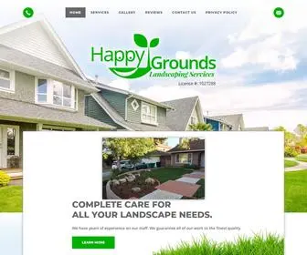 Happygroundsca.com(Happy Grounds Landscaping Services East County San Diego) Screenshot