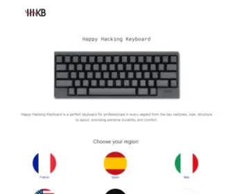 Happyhackingkb.com(Happy hacking keyboard microsite) Screenshot