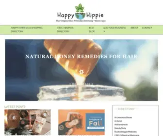 Happyhippie.com(Eco-friendly Directory, Organic Products, Hippie Clothing, Hemp Clothing, CBD Oil, Going Green) Screenshot