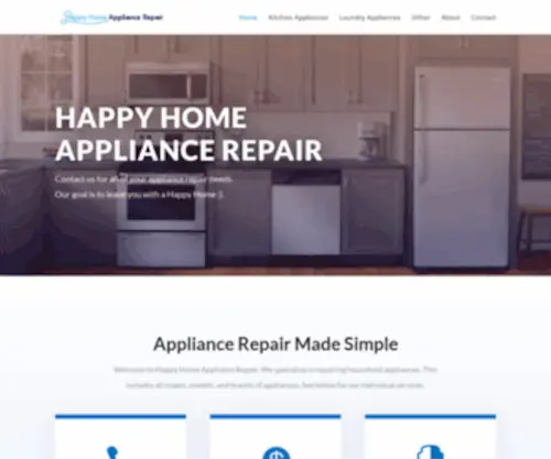 Happyhome-Appliancerepair.com(Happy Home Appliance Repair) Screenshot