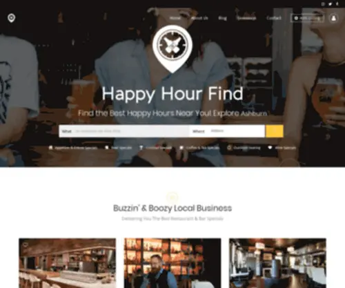Happyhourfind.com(Happy Hour Find) Screenshot