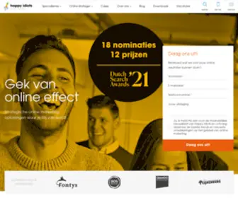 Happyidiots.nl(Full-service online marketingbureau) Screenshot