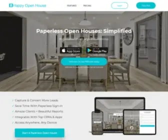 Happyopenhouse.com(Paperless & Touchless Open Houses) Screenshot