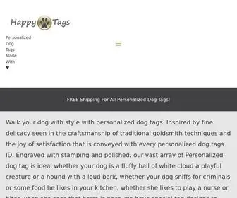 Happypawtags.com(HappPawTags welcomes you to their unique store of customized and personalized dog tags) Screenshot