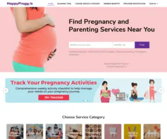 Happypreggie.com(Pregnancy, Parenting & Childcare Services Near You | HappyPreggie) Screenshot