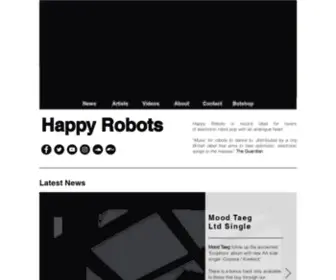 Happyrobots.co.uk(Boutique indie electronica record label) Screenshot