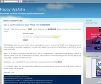 Happysysadm.com(Happy SysAdm) Screenshot