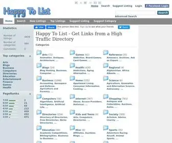 Happytolist.com(Since 2005) Screenshot