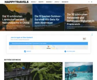 Happytravels.de(HAPPYTRAVELS REISEMAGAZIN UND REISEPLANUNG) Screenshot