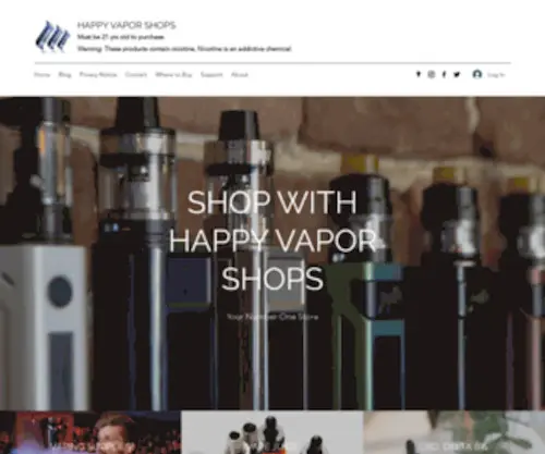 Happyvaporshops.com(Delta 8) Screenshot