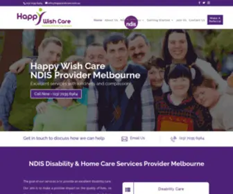 Happywishcare.com.au(NDIS Service Provider Melbourne) Screenshot