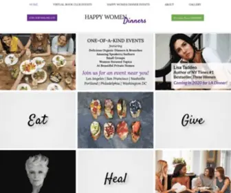 Happywomendinners.com(One of a kind events featuring) Screenshot
