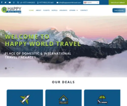 Happyworldtravel.com(Happy World Travel) Screenshot