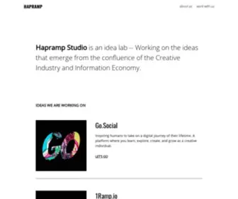 Hapramp.com(We are on a mission to empower creators. Hapramp Studio) Screenshot