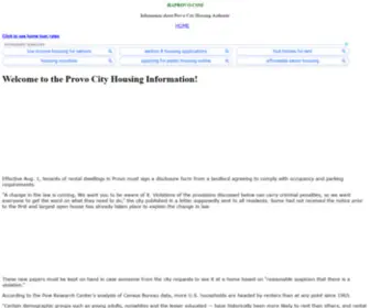 Haprovo.com(Provo City Housing Authority) Screenshot