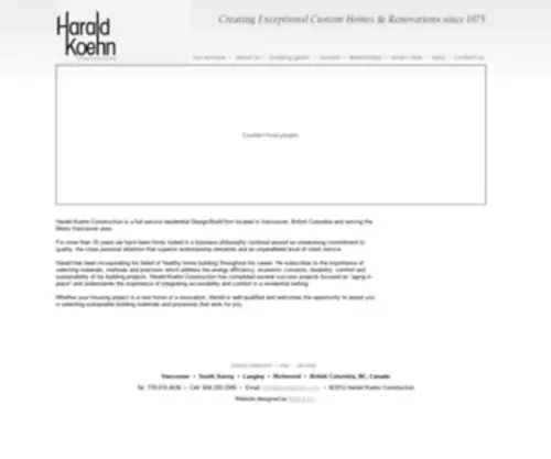 Haraldkoehn.com(Custom Home Builder) Screenshot