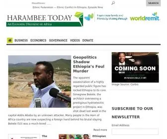 Harambeetoday.org(An Economic Discourse on Africa) Screenshot