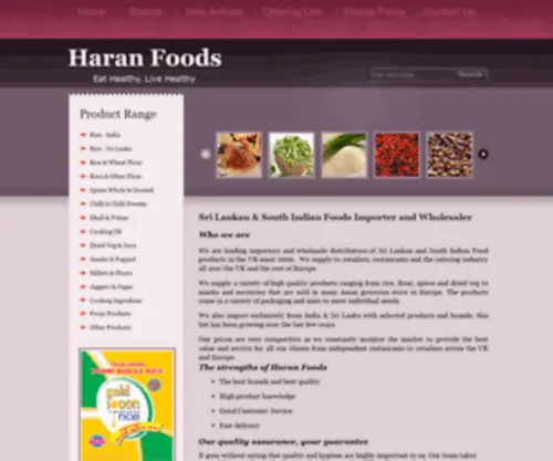 Haranfoods.com(Haranfoods) Screenshot