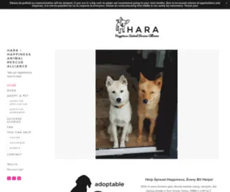 Harasf.org(Happiness Animal Rescue Alliance) Screenshot