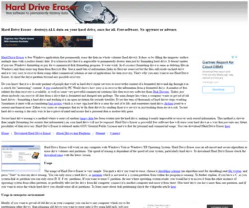 Harddriveeraser.org(Hard Drive Eraser) Screenshot