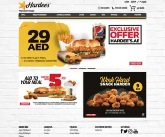 Hardeesarabia.com(Hardees UAE) Screenshot