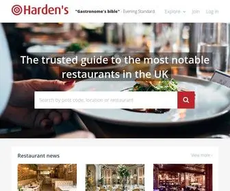 Hardens.com(Find The Best Restaurants in London and the UK) Screenshot