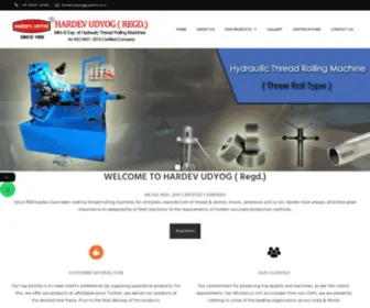 Hardevudyog.com(HARDEV UDYOG HYDRAULIC THREAD ROLLING MACHINE) Screenshot