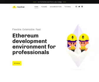 Hardhat.org(Ethereum development environment for professionals by Nomic Labs) Screenshot