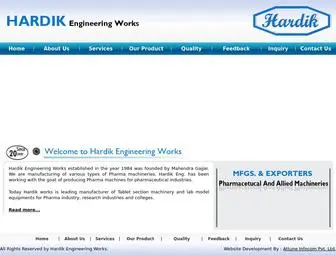 Hardikpharmamachine.com(Hardik Engineering Works) Screenshot