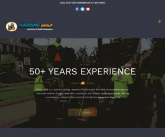 Hardinggroup.com(Indianapolis Area Asphalt Paving) Screenshot