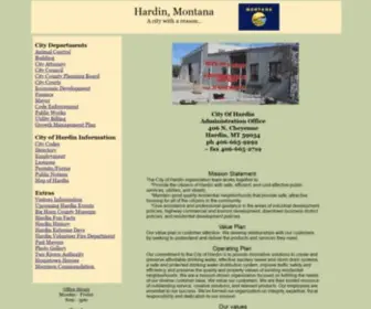 Hardinmt.com(City of Hardin MT website) Screenshot