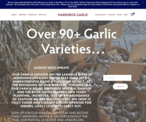 Hardneckgarlic.com(Hardneck Garlic) Screenshot