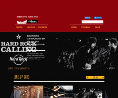 Hardrockcalling.co.uk(Hard Rock Calling Festival 2013) Screenshot
