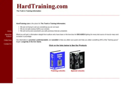 Hardtraining.com(The Truth in Training Information) Screenshot