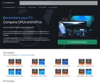 Hardwaredb.net(PC Benchmark Test and Spec Checker) Screenshot