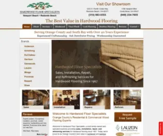 Hardwoodfloorspecialists.com(Hardwood Flooring Contractor Orange County CA) Screenshot