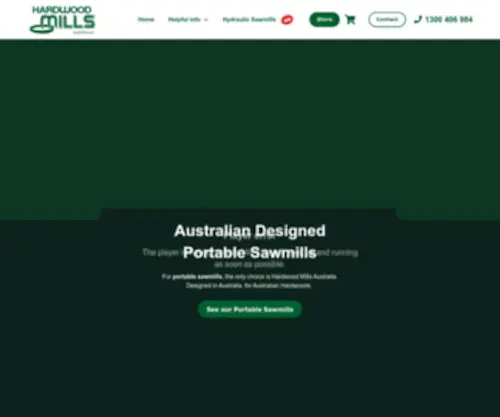 Hardwoodmills.com.au(Portable Sawmills) Screenshot