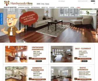 Hardwoods4Less.com(Top Quality Hardwood Flooring for less) Screenshot
