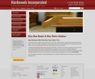 Hardwoodsincorporated.com(Bar Rails) Screenshot