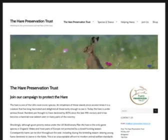 Hare-Preservation-Trust.co.uk(Working for the preservation and welfare of the hare) Screenshot